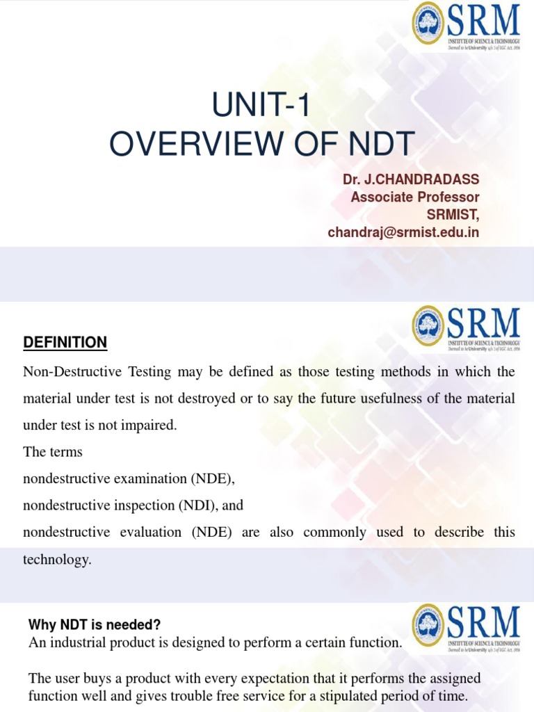 Introduction to Non-Destructive Testing | PDF | Casting (Metalworking ...