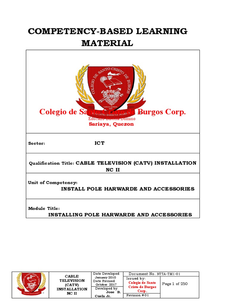 CATV Installation Training Module | PDF | Personal Protective Equipment ...