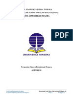 Soal Ujian UT Ilmu Administrasi Negara ADPU4130 Pengantar Ilmu Administrasi Negara