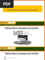 Mathematical Language and Symbols: Math 01 - Mathematics in The Modern World