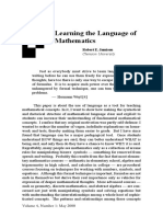 5 Learning the Language of Mathematics by R.E. Jamison