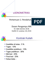 Ekonometrika: Pertemuan 1: Pendahuluan