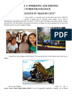 Activity 3: Inserting and Editing Pictures/Travelogue Travelogue in "Baguio City"