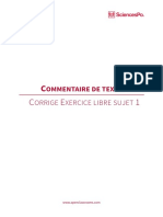 CorrigeType Commentaire ExerciceLibreSujet1