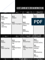 Strength and Conditioning: Study Calendar