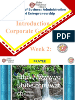 Week 2 - Introduction To Corporate Governance