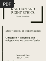 Kantian and Right Ethics: Kant and Rights Theory