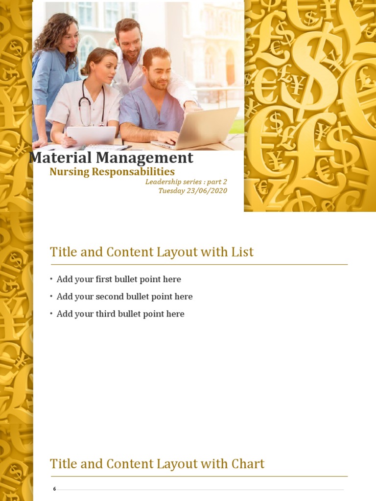 Material Management Nursing Responsabilities PDF