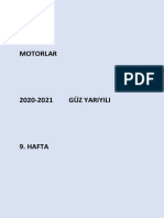 Motorlar 9. Hafta