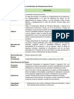 Perfil Coordinador de Infraestructura Rural