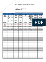 Intake & Output Monitoring Sheet: 11 PM 11-7 1000 ML 0 550 ML 0 0