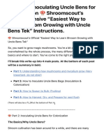 Part 2: Inoculating Uncle Bens For Colonization Shroomscout's Comprehensive "Easiest Way To Learn Shroom Growing With Uncle Bens Tek" Instructions