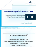Monetarna Politika U EU-dr - Benazić