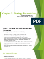 Strategy Formulation - Internal Audit