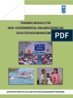 Training Module for Non Governmental Organisations on Disaster Risk Management