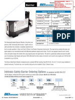 Intrinsic Safety Barrier Specifications