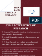 Characteristics, Processes and Ethics in Research