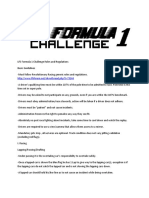 LFS Formula 1 Challenge Rules and Regulations