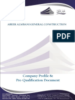 Company Profile & Pre-Qualification Document: Abeer Almbani General Construction