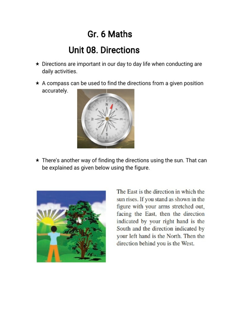 Understanding Directions in Maths | PDF