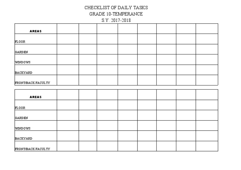 checklist-of-daily-tasks