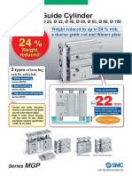 Compact Guide Cylinder Series MGP - Weight Reduced by Up to 24