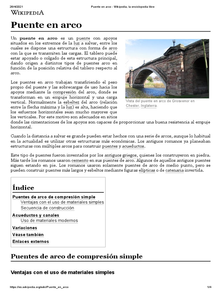 Puente en Arco | PDF | Puente | Ingeniería estructural