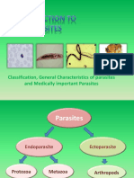 Classification, General Characteristics of Parasites and Medically Important Parasites