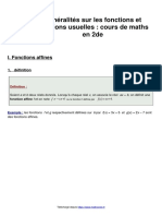 Generalites Sur Les Fonctions Et Fonctions Usuelles Cours de Maths en 2de