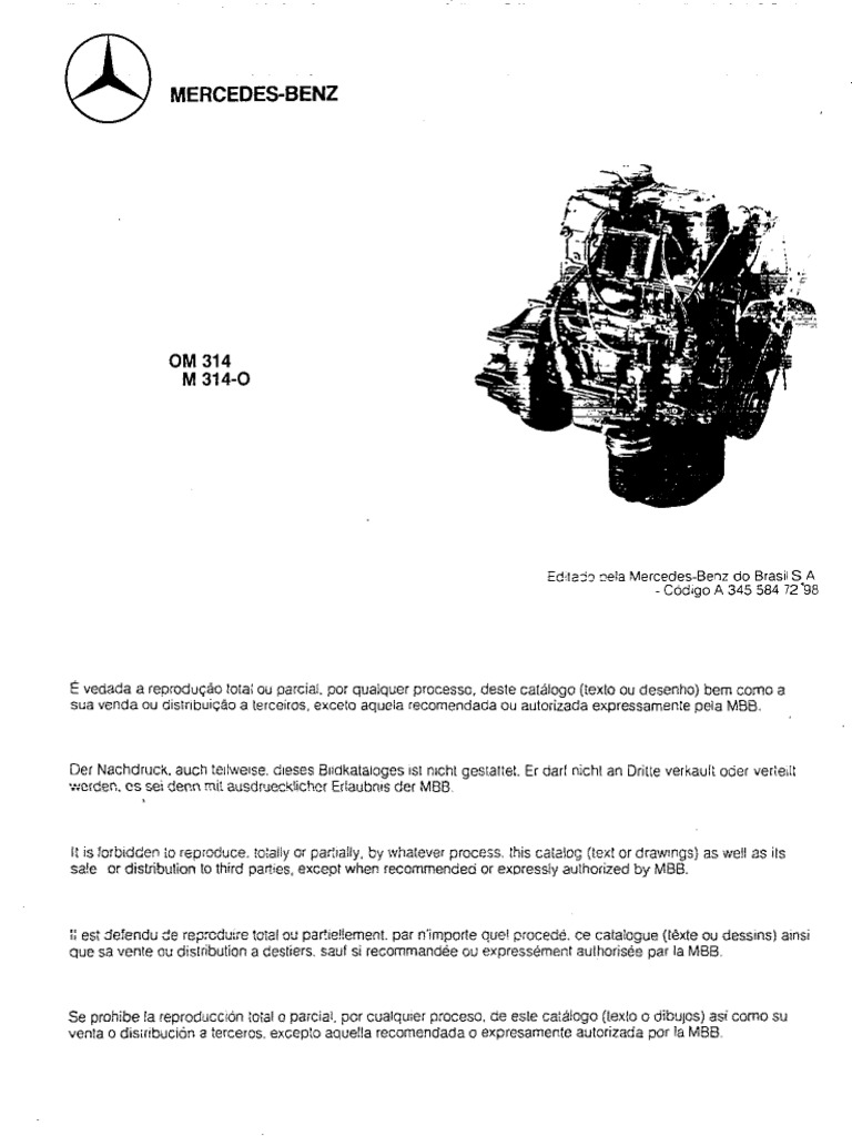 Mercedes Benz OM314 | PDF