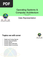 Operating Systems & Computer Architecture: Data Representation