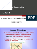 Principles of Economics ECN30305: 1. Price Theory: Demand and Supply Equilibrium
