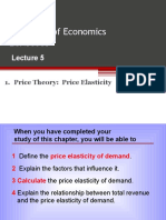Principles of Economics ECN30305: 1. Price Theory: Price Elasticity