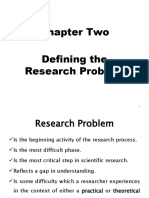 Chapter Two Defining The Research Problem