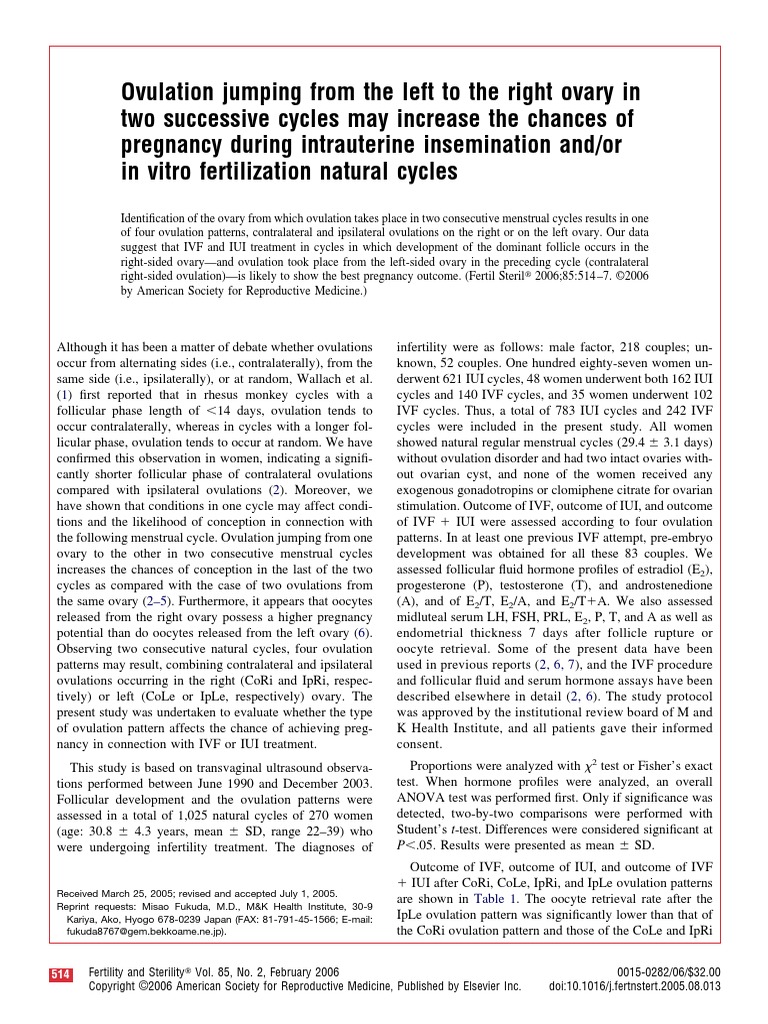 Ovary Jumping PDF Ovary Menstrual Cycle