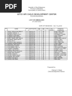 ECCD Facility Profile and WASH Indicators | PDF
