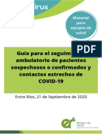 Recomendaciones para el seguimiento ambulatorio de pacientes sospechosos o confirmados y contactos estrechos (2)