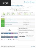 Performance Report For:: Executive Summary