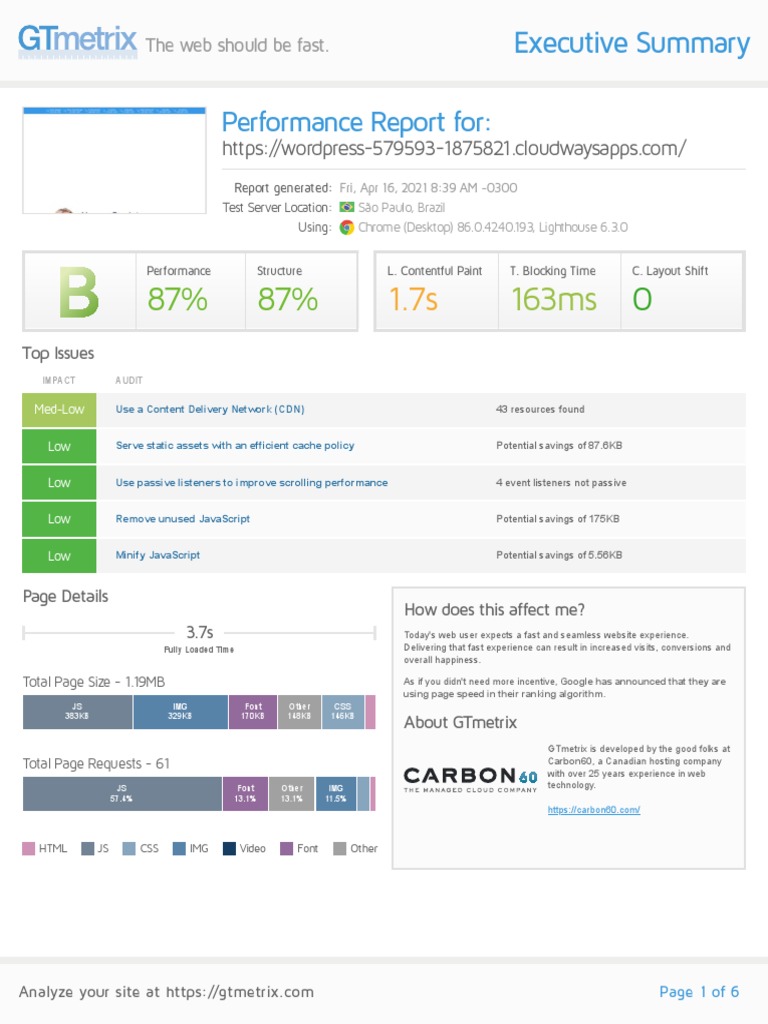 Performance Report For:: Executive Summary | PDF | Document Object ...