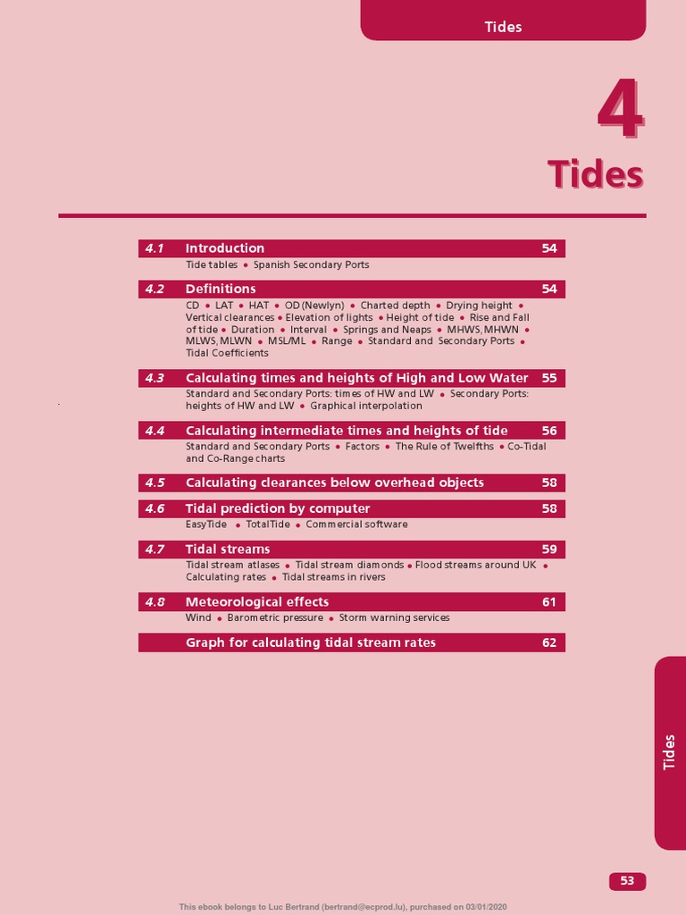 Tidal Calculations and Predictions Guide | PDF | Tide | Sea Level