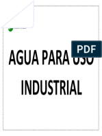 Agua para Uso Industrial