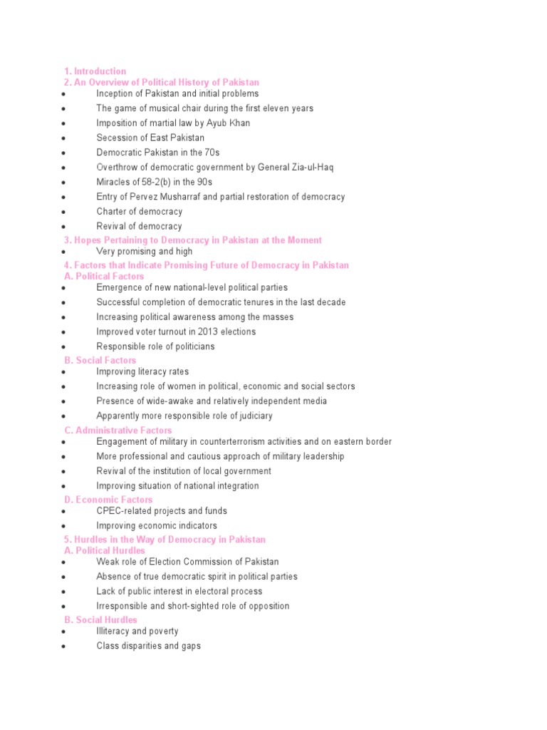Hopes and Hurdles of Democracy in Pakistan | PDF | Pakistan | Forms Of ...