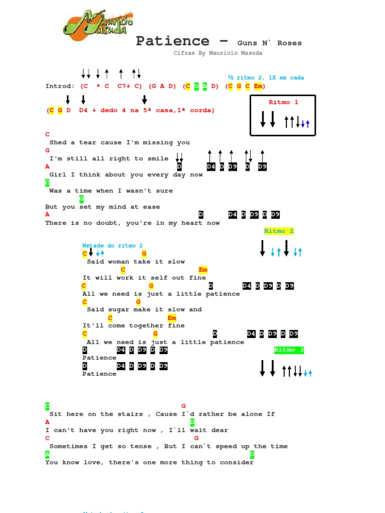 Patience Guns N Roses - Cifras by Maurício Masuda - 1 | PDF