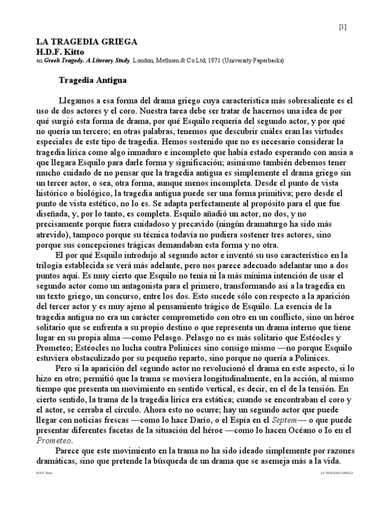 Elementos de la Tragedia Griega | PDF | Sófocles | Tragedia griega