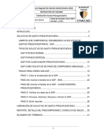 Solicitud de Gasto Presupuestario SGP