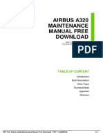 Airbus A320 Maintenance Manual Free Download: Table of Content