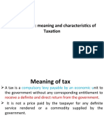 Chapter - Two: Meaning and Characteristics of Taxation