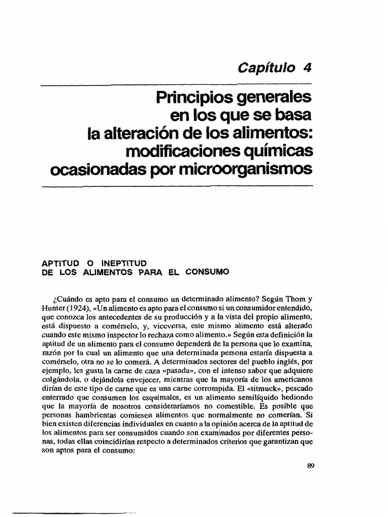 Aptitud de Alimentos y Alteraciones Microbianas | PDF | Carbohidratos ...