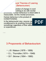 Behavior Theories of Learning