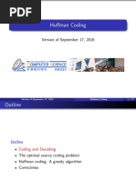 Huffman Coding: Version of September 17, 2016